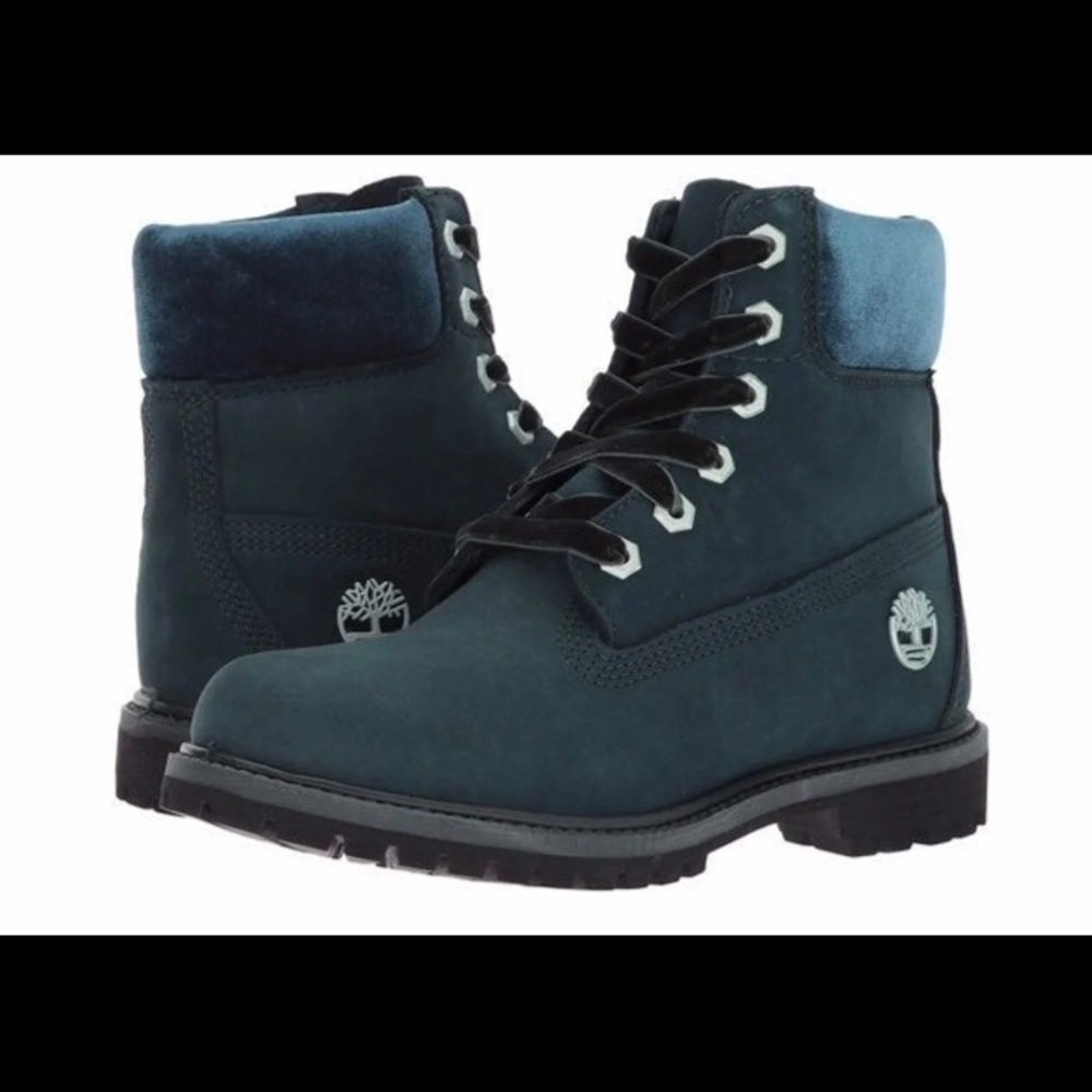 dark green women’s timberlands sz 7.5